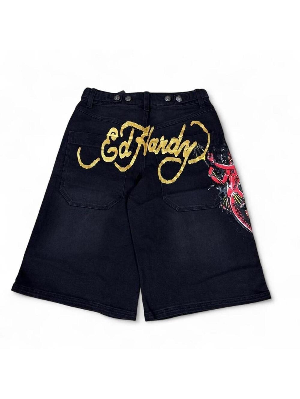 ED HARDY Devil Mermaid Denim jorts